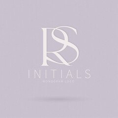 RS Typography Initial Letter Brand Logo, RS brand logo, RS monogram wedding logo, abstract logo design