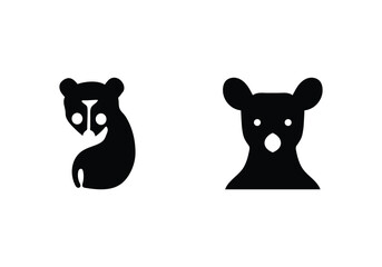 minimal style African Civet icon illustration design