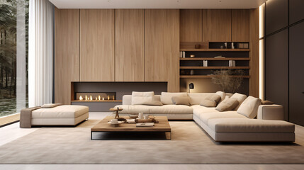 Obraz na płótnie Canvas Interior of modern living room