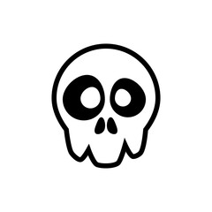 Skull icon. Vector. Isolated on white.
