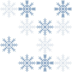 Blue snowflakes for New Year's packaging, seamless geometric pattern for Christmas and New Year. Holiday covers for fabric and wallpaper.