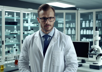 Fototapeta premium A scientist in a laboratory