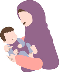 Muslim Mother Breastfeeding