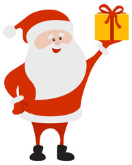 santa claus with gift