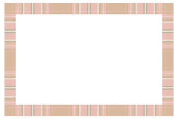 Vintage frame . Scottish border pattern retro style. Tartan plaid ornament.