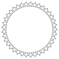Start decoration frame in . Stars abstract round border.