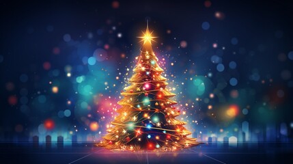 abstract christmas tree