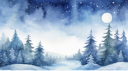 Obraz premium winter forest landscape