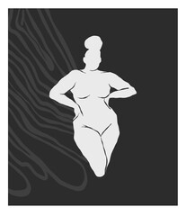 Fototapeta premium Hand drawn vector abstract graphic line art ,contemporary collection print with boho aesthetics female body graphic shapes.Fashion feminine concept design for wall decor,print,wallpaper,background.