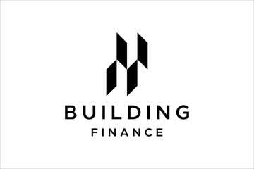 modern geometric design building symbol