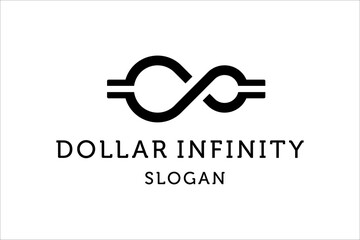 dolar symbol with infinity concept
