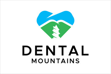 dental logo with a mountain feel implants