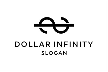 dollar symbol with infinity concept