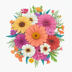 Colorful floral Ai generated design