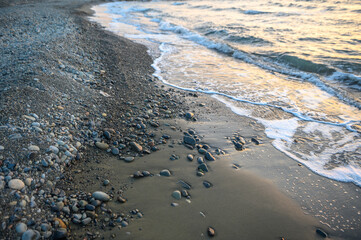 sea ​​surf beach on the mediterranean sea
