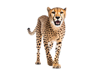 Cheetah on White Background Generative AI