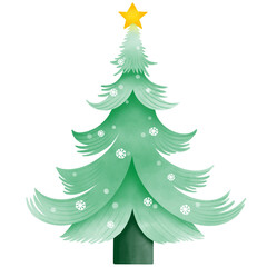 Obraz premium green christmas tree
