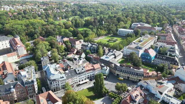 Drohnenaufnahmen Weimar in Th&uuml;ringen im Herbst