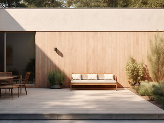 Minimalist beauty in a serene outdoor place.