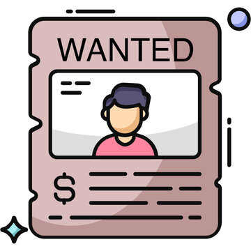 Trendy vector design of wanted poster 