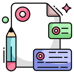 An icon design of file 