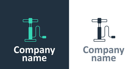 Logotype Car air pump icon isolated on white background. Logo design template element. Vector