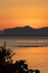 Tramonto sull'Isola di Favignana dallo Stagnone di Marsala - Trapani - Sicilia - Italia