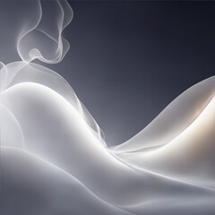 abstract smoke waves - Gray background - Smoke flame gray - Generative AI