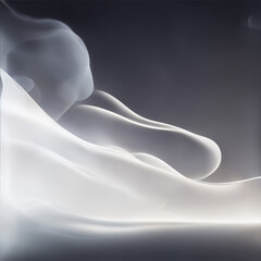 smoke on white background - Gray background - Smoke flame gray - Generative AI