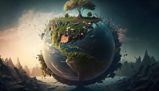 Earths ecosystem being built up 