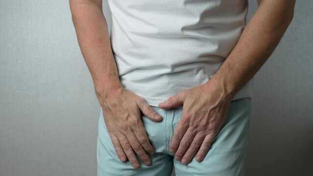 Man Pee His Pants, close-up