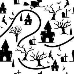 Halloween seamless pattern