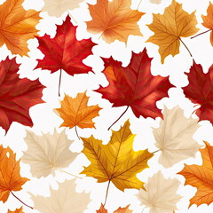 Fototapeta premium Seamless Pattern of Maple Leaf