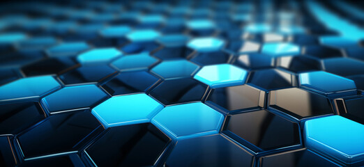Naklejka premium Glossy geometric hexagonal abstract background. Honeycomb pattern concept.