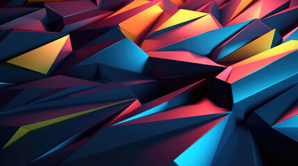 Mesmerizing 3D Style Geometry Abstract Background in Vibrant Colors, Ideal for Modern Designs and Artistic Concepts