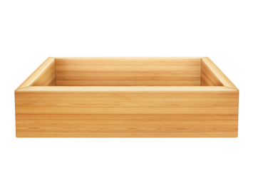 empty wooden box Isolated PNG transparent