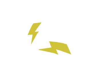 lightning bolt illustration, sign, icon, electricity, high, arrow, warning, lightning, power, isolated, shock, yellow, hazard