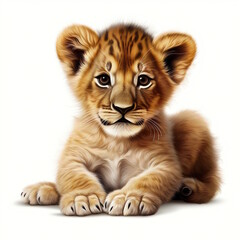 Obraz premium Sweet Baby Lion Clipart