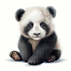 Fototapeta premium Adorable Baby Panda Clipart