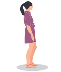 human vector illustration in changing stops