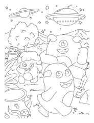 Kolorowanka dla dzieci 
coloring book for kids - obrazy, fototapety, plakaty