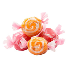 taffy isolated on a white background, ai generated