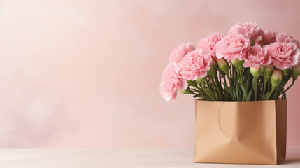 Pink carnation flowers