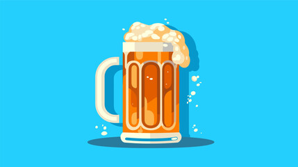Drawing of a beer mug with beer vector