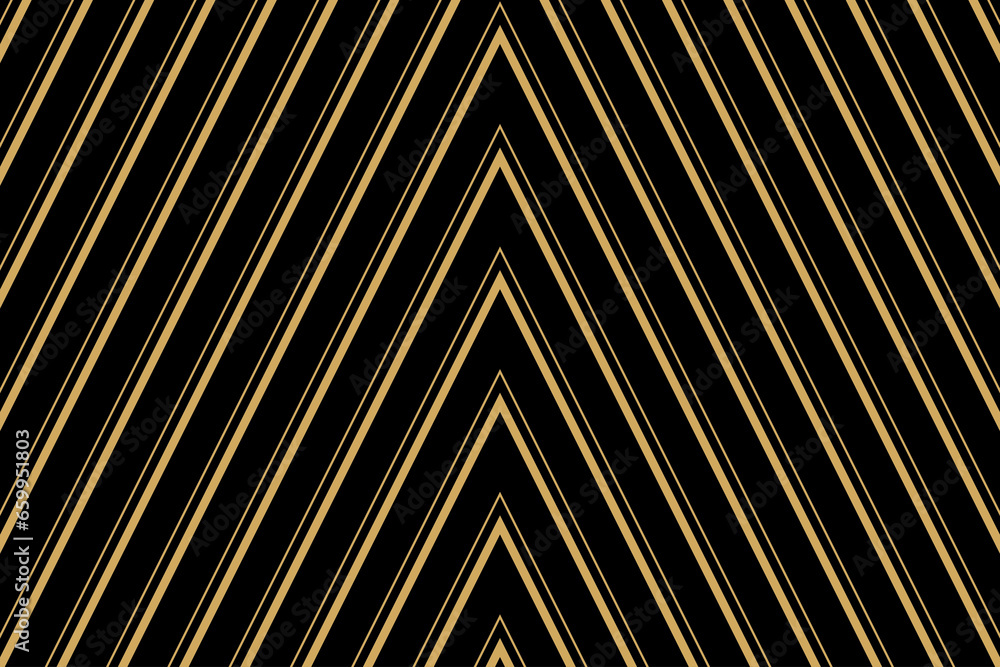 Aufkleber diagonal stripe of regular pattern. design lines gold on black background. design print for illustra