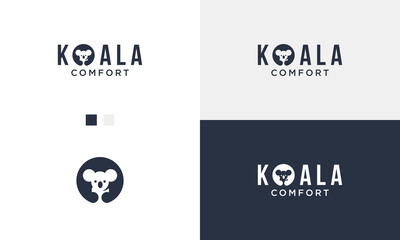 Simple koala mascot logo design vector illustration © anello