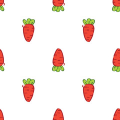 Seamless vector pattern with carrots