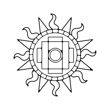 Vector Traditional Inca Symbol Chakana Icon Illustration Isolated