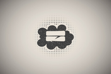 pop art, speech bubble icon vector illustration in stamp style