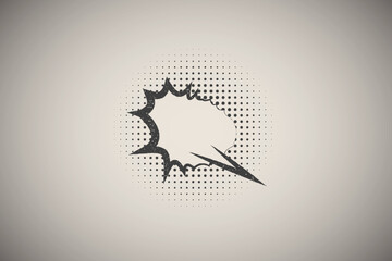 pop art, speech bubble icon vector illustration in stamp style